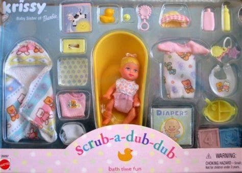 barbie krissy scrub a dub dub bath time fun doll set 2000 by mattel dp