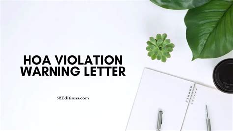 hoa violation warning letter   letter templates print