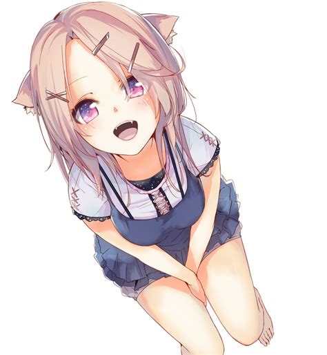 Image 337 1girl Anime Bare Feet Boobs Breasts Cat Ears
