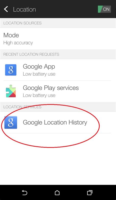 find   history location  google map track export