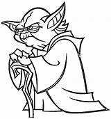 Yoda Coloring Pages Master Cartoon Worksheets sketch template