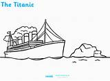 Titanic Iceberg Ship sketch template