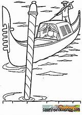 Gondola Coloring Pages Venice Kids Template Choose Board sketch template