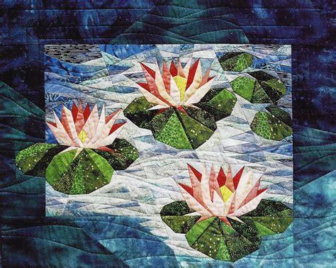 waterlilies foundation paper piecing pattern    quilt