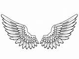 Wings Alas Wing Dibujos Sayap Asas Kindpng Tatuagem Clipground sketch template