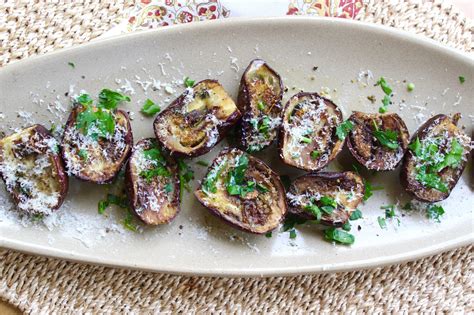 roasted baby eggplant  parmesan homemade italian cooking