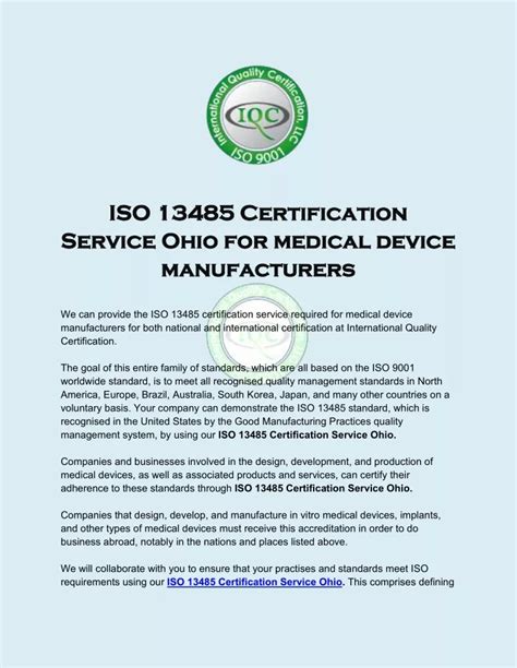 iso  certification service international quality certification llc powerpoint