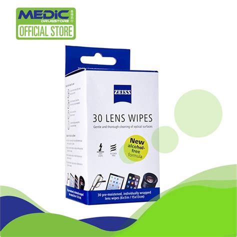 Zeiss Alcohol Free Lens Cleaning Wipes 30s By Medic