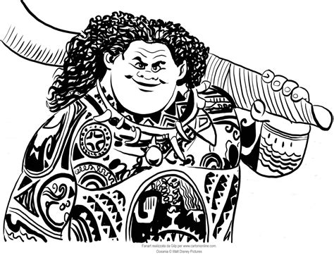 maui  moana coloring pages