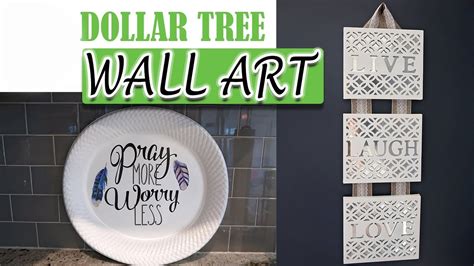 dollar tree diy wall decor art youtube