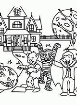 Haunted sketch template