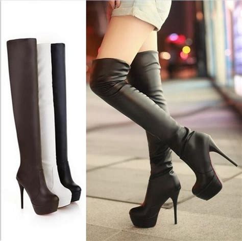Wholesale Hot Sale 2016 Sexy High Heels Red Bottom Shoes Over Knee High