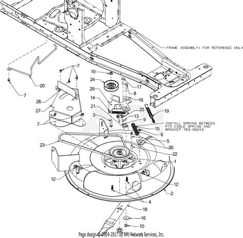 mtd ajc  parts diagram  deck