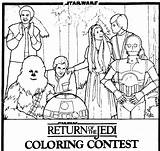Coloring Return Jedi Contest 1983 July sketch template