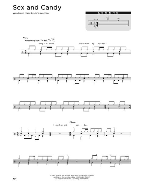 Sex And Candy Sheet Music Marcy Playground Drums
