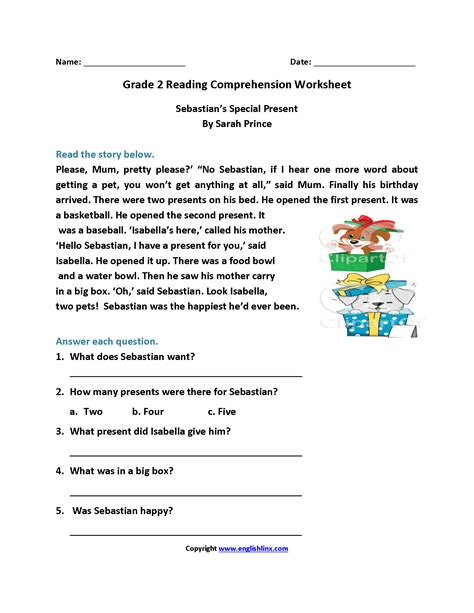 grade grade  reading comprehension worksheets  thekidsworksheet