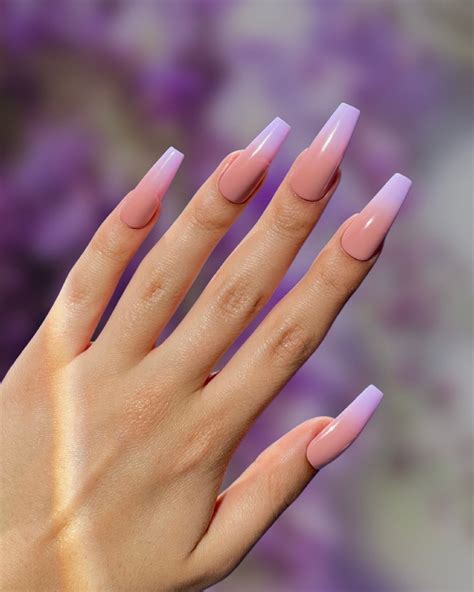 chiem nguong  ombre nails lilac duoc yeu thich nhat