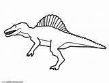 Spinosaurus Coloring Pages Simple Printable Kids Color Adults Print sketch template