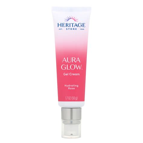 heritage store aura glow gel cream hydrating rose   oz   ebay