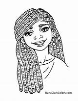 Coloring Pages African Girls American Sheets Girl Color Kids Hair Printable Magic Boys Afro Book People Dreads Boy Natural Beautiful sketch template