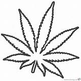 Weed Leaf Outline Marijuana Coloring Pages Pot Sketch Printable Drawing Bud Cool Step Kids Tattoo Drawings Print Blunt Color Clipartmag sketch template