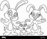Descritta Outlined Bunnies Tecknad Illustrazione Lecca Coniglietti Rabbit sketch template