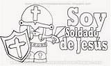 Colorear Soldado Cristianos Soldados Hi5 sketch template