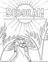 Deborah Coloring Bible Children Judge Judges Hero Ministry Israel sketch template