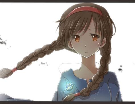 Brown Hair Anime Girl Braids