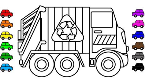 garbage trucks coloring pages