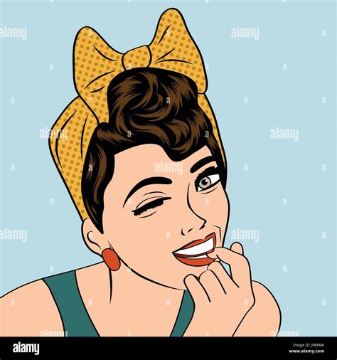Cute Retro Woman In Comics Style Stock Vector Image And Art Alamy