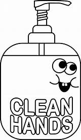 Hand Hands Clipart Soap Sanitizer Clip Coloring Washing Pages Clean Cartoon Color Cliparts Colouring Kids Transparent Liquid Rubbing Hygiene Wash sketch template