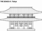 Japanese Temples Shinto sketch template