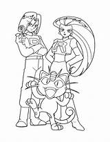 Pokemon Coloring Pages Rocket Team Colouring Printable Library Sheets Meowth Popular Template Coloringpages1001 Coloringhome sketch template