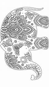 Coloring Elephant Pages Adult Adults Zentangle Animal Mandala Animals Colouring Cute Adultcoloring Patterns Doodle Printable Elephants Choose Board Amazon Book sketch template