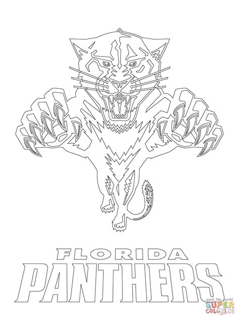 florida panthers coloring page coloring home