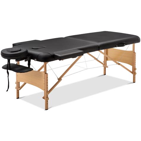 Merax New Black 84 Portable Massage Table Free Carry Case Bed Pu