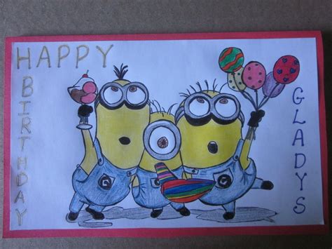 minions happy birthday greeting card happy birthday greeting card
