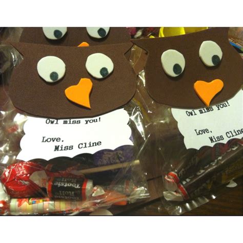 owl   treat bags    day early childhood education