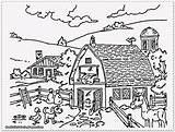 Coloring Landscape Pages Adults Detailed Print sketch template