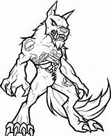 Werewolf Undead Coloring Pages Printable Categories Kids sketch template