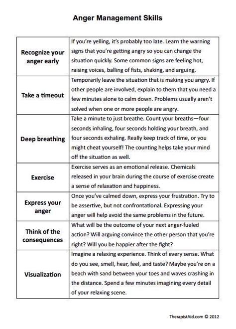 image result  counseling worksheet anger anger coping skills coping
