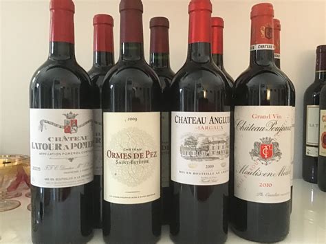 bottles top quality red bordeaux  wines  appellations  top vintages bid  wine