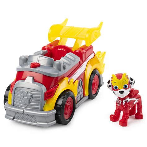 paw patrol mighty pups super paws marshalls deluxe vehicle