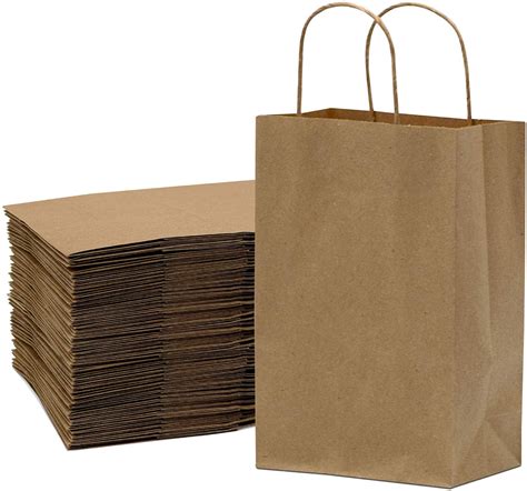 prime  packaging brown paper bags  handles extra small paper bags xx  pack