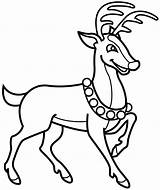 Reindeer Christmas Clipart Pages Coloring Colouring Happy Library sketch template