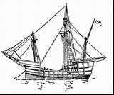 Christopher Columbus Ships Coloring Pages Getcolorings Nina Helpful Printable sketch template