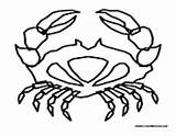 Crab Outline Crabs Colormegood Animals sketch template