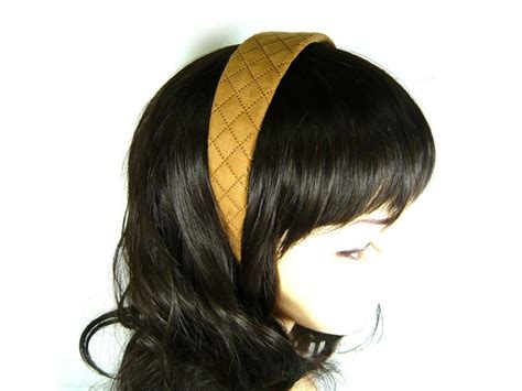 Elegant Light Brown Quilted Faux Suede Wide Plastic