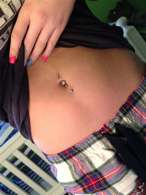 My Double Naval Piercing Piercing Tattoo Belly Piercing Piercing